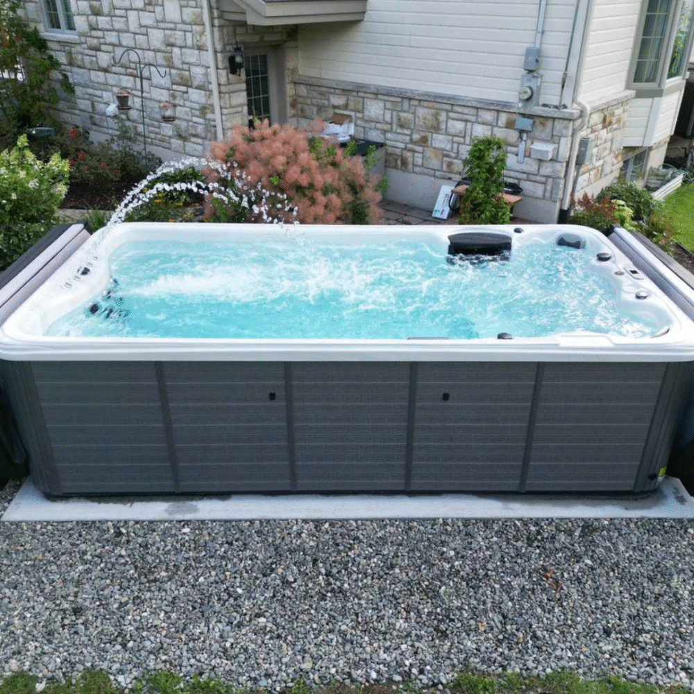 Ares Coral Swim Spa Marble White. Cheap UK Swim Spa