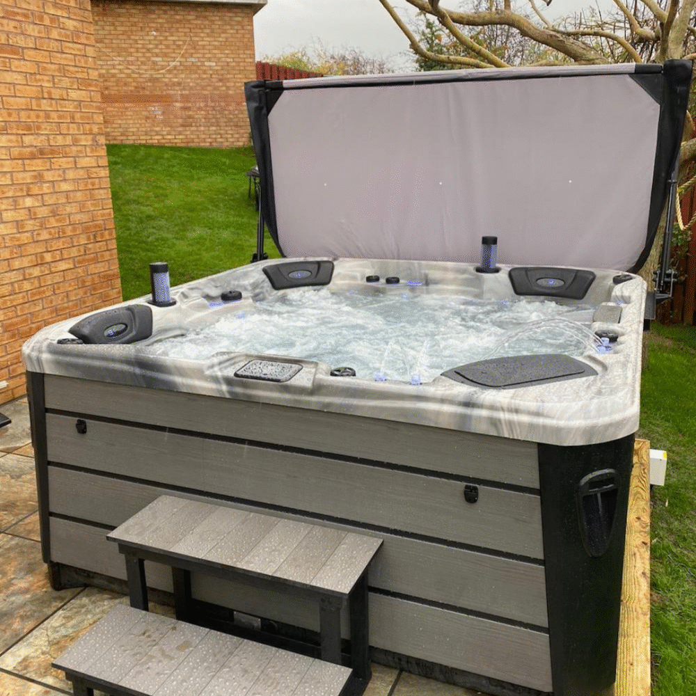 Monaco 2 Lounger 32 Amp Hot Tub 2 Loungers 3 Seats Lots Of Jets Odyssey Grey