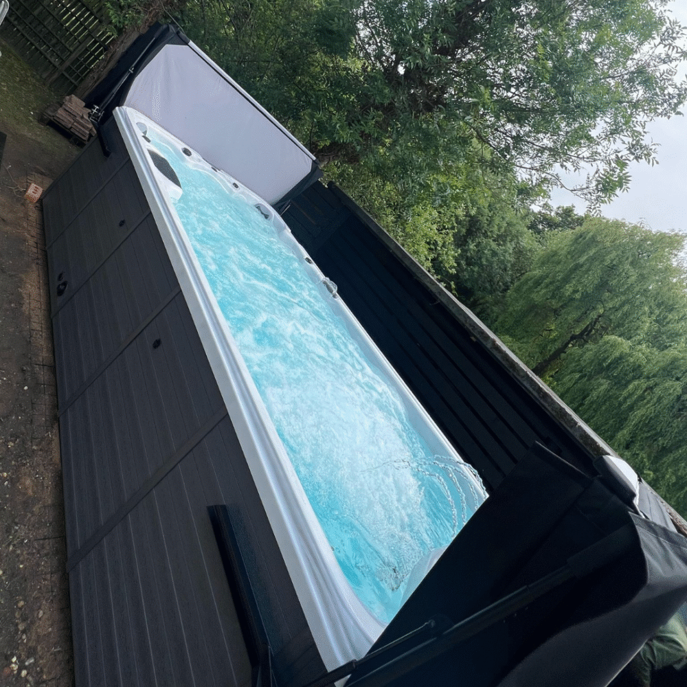 Ares Coral Swim Spa Marble White. Cheap UK Swim Spa