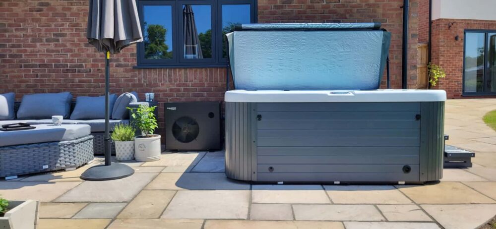 7kW Air Source Heat Pump fitted to hot tub
