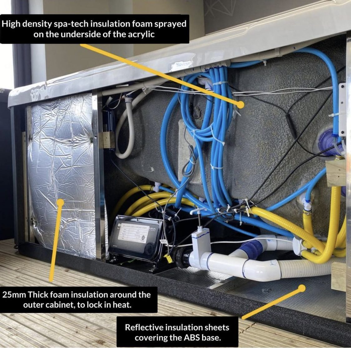 Spa-Tech insulation on a hot tub