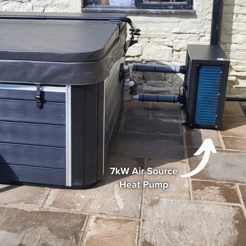 hot tub air source heat pump fitted