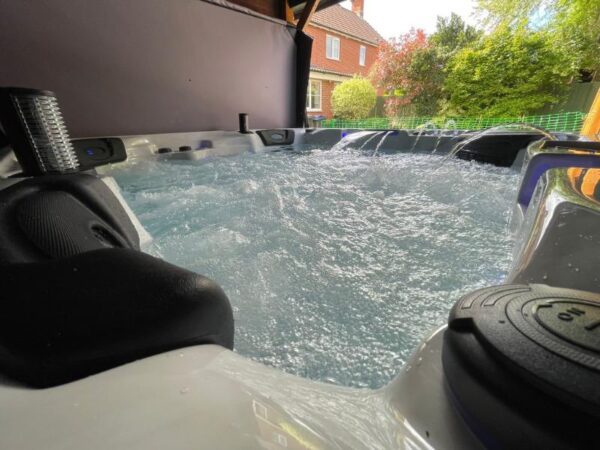 The best hot tubs offer entertainment like the ones shown