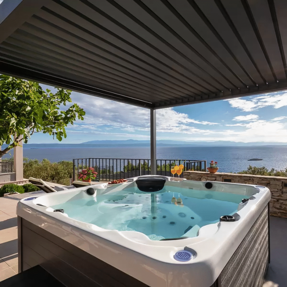 Trident Hot Tub 13 Amp Plug And Play Marble White