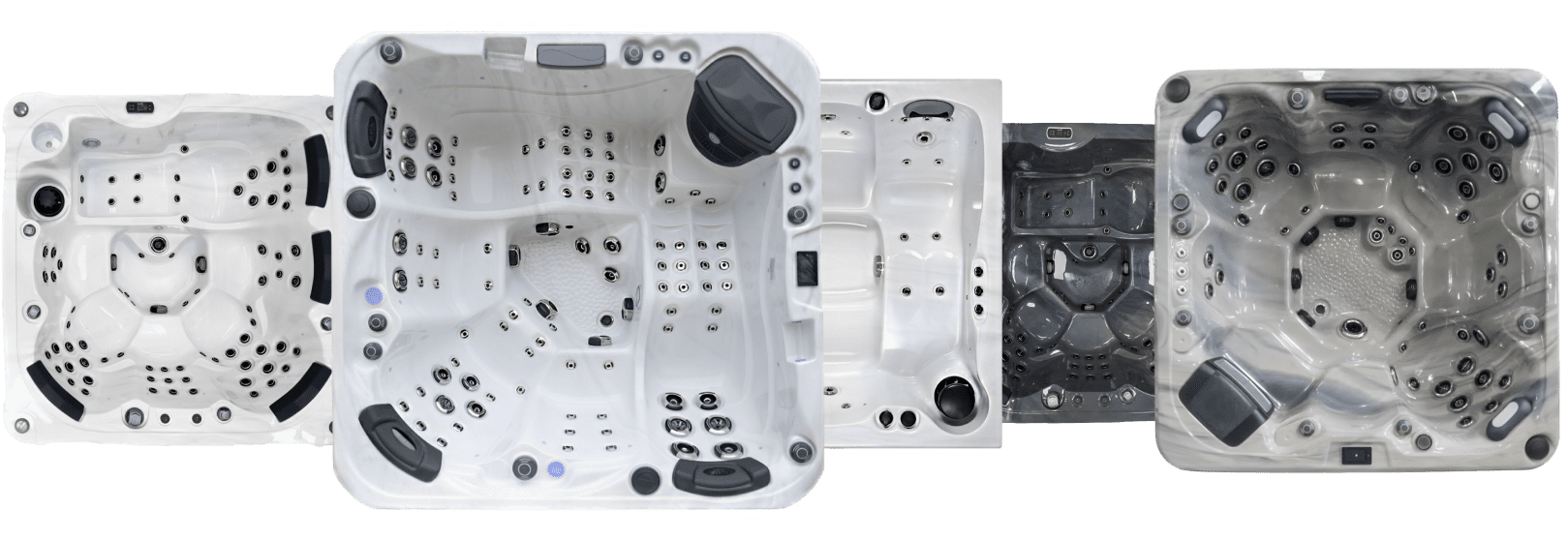 selection of hot tubs