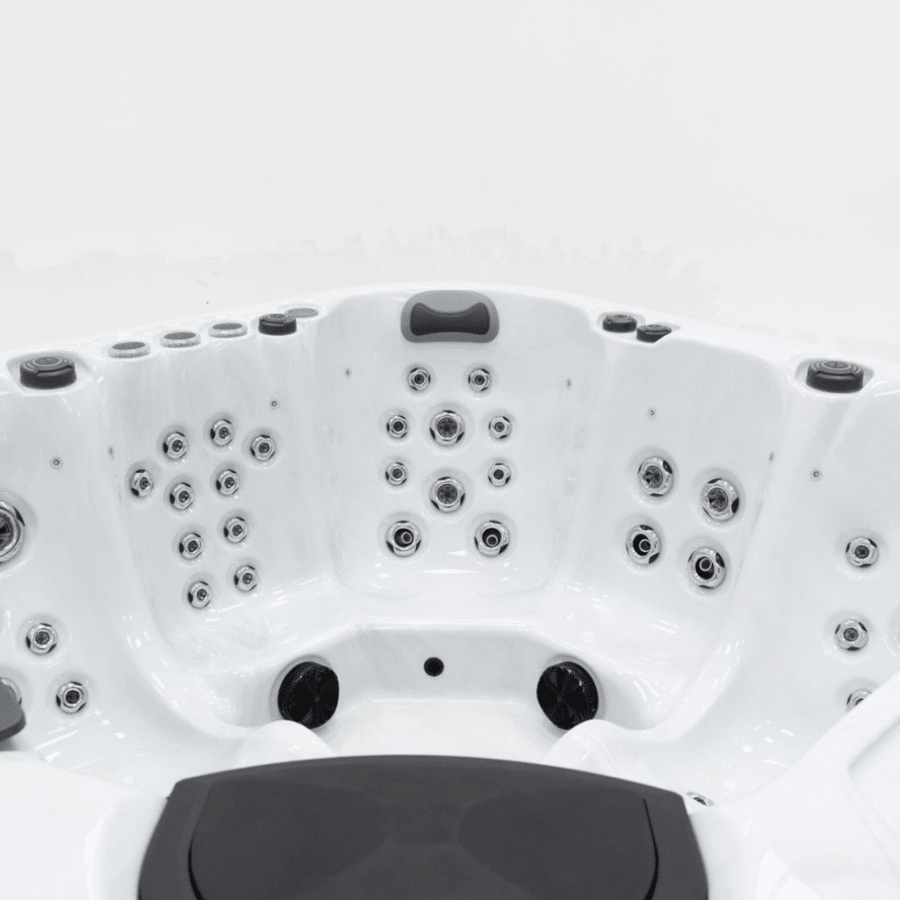 Amalfi Hot Tub 32 Amp 2 Loungers 3 Seats Marble White