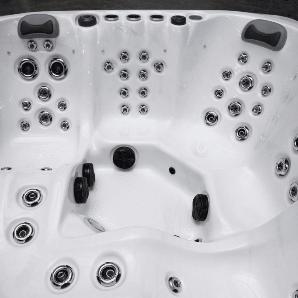 Amalfi Hot Tub 32 Amp 2 Loungers 3 Seats Marble White