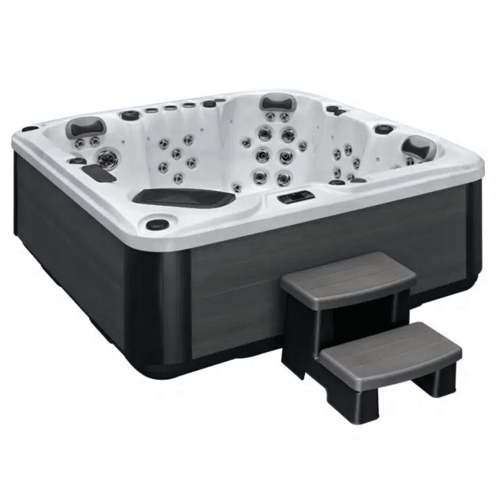 Barcelona Hot Tub 32 Amp 2 Loungers 3 Seats Marble White