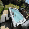 Madrid Plug And Play Hot Tub Marble White 1 Lounger 2 seats