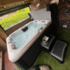 Madrid Plug And Play Hot Tub Marble White 1 Lounger 2 seats