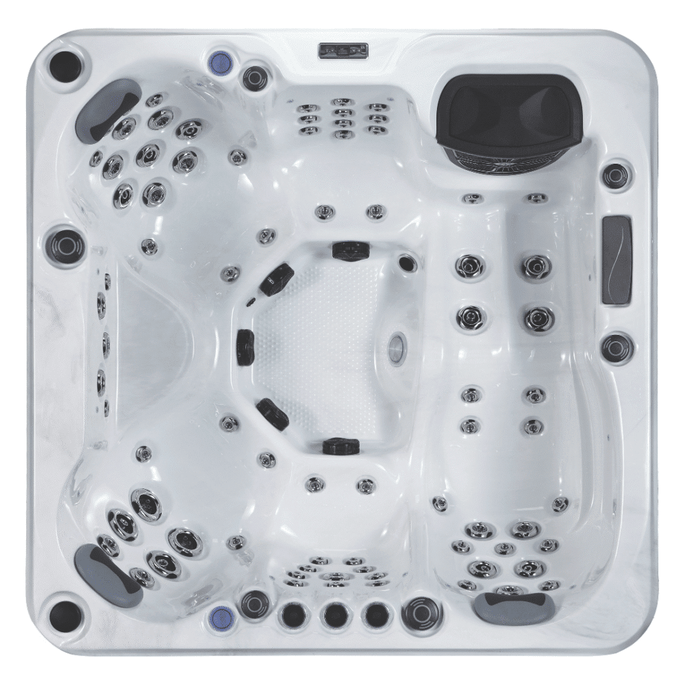 Sorrento Hot Tub 1 Lounger 4 Seats 32Amp Marble White