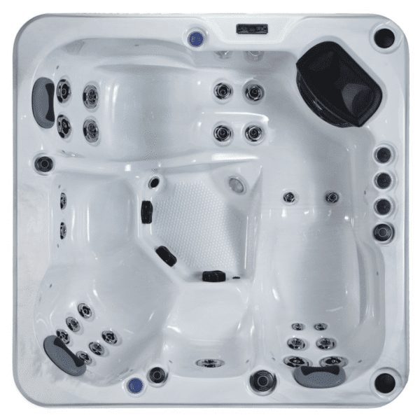 Como Hot Tub 13 Amp Plug And Play Marble White, 2 Loungers 3 seats