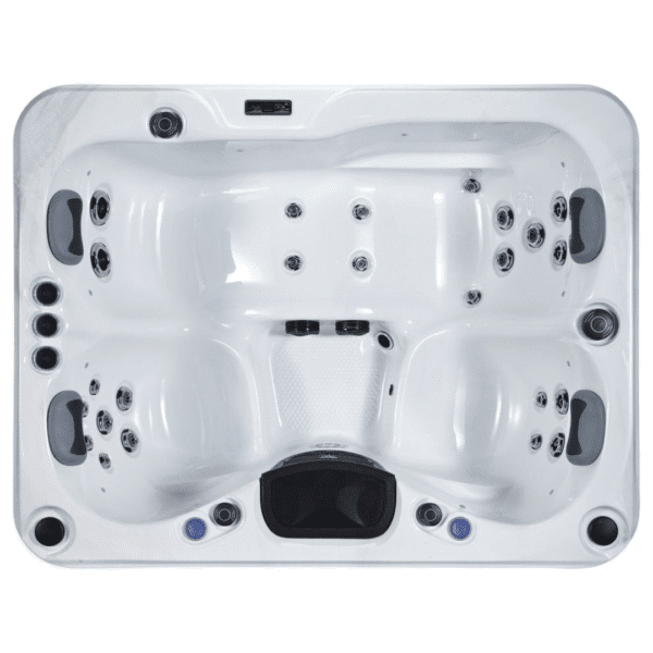 Madrid Plug And Play Hot Tub Marble White