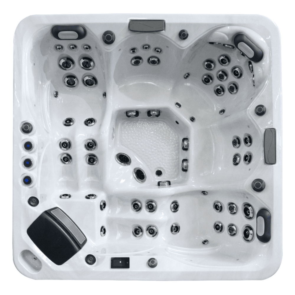 Brisbane Hot Tub Marble White 2 Loungers 3 Seats